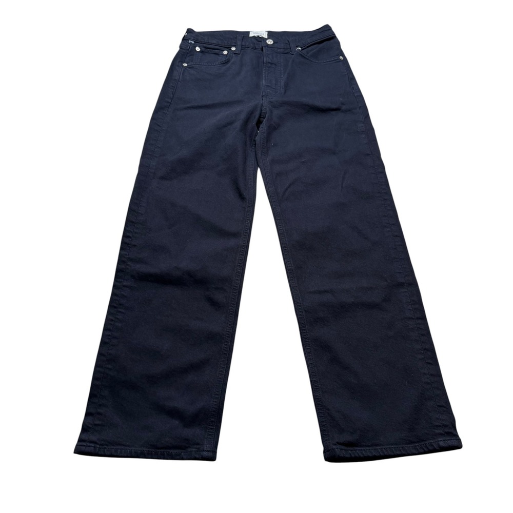 CITIZENS OF HUMANITY Palma Straight Clean Hem Navy Blue Women's Size 27 Ankle